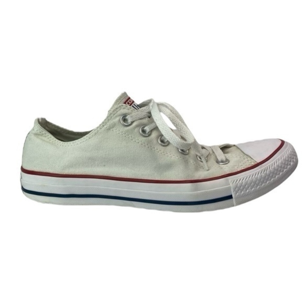 Converse Chuck Taylor All Star White Red Blue Low Top Lace Up Sneakers Size 9.5